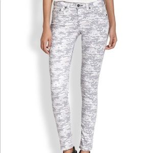 NWOT Rag and Bone White Camo Jeans
